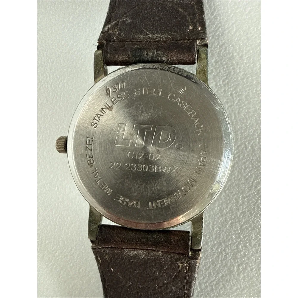 Watch ADVANCE LTD Quartz 22-23303BWX Japan Movt As Is Leather Band‎